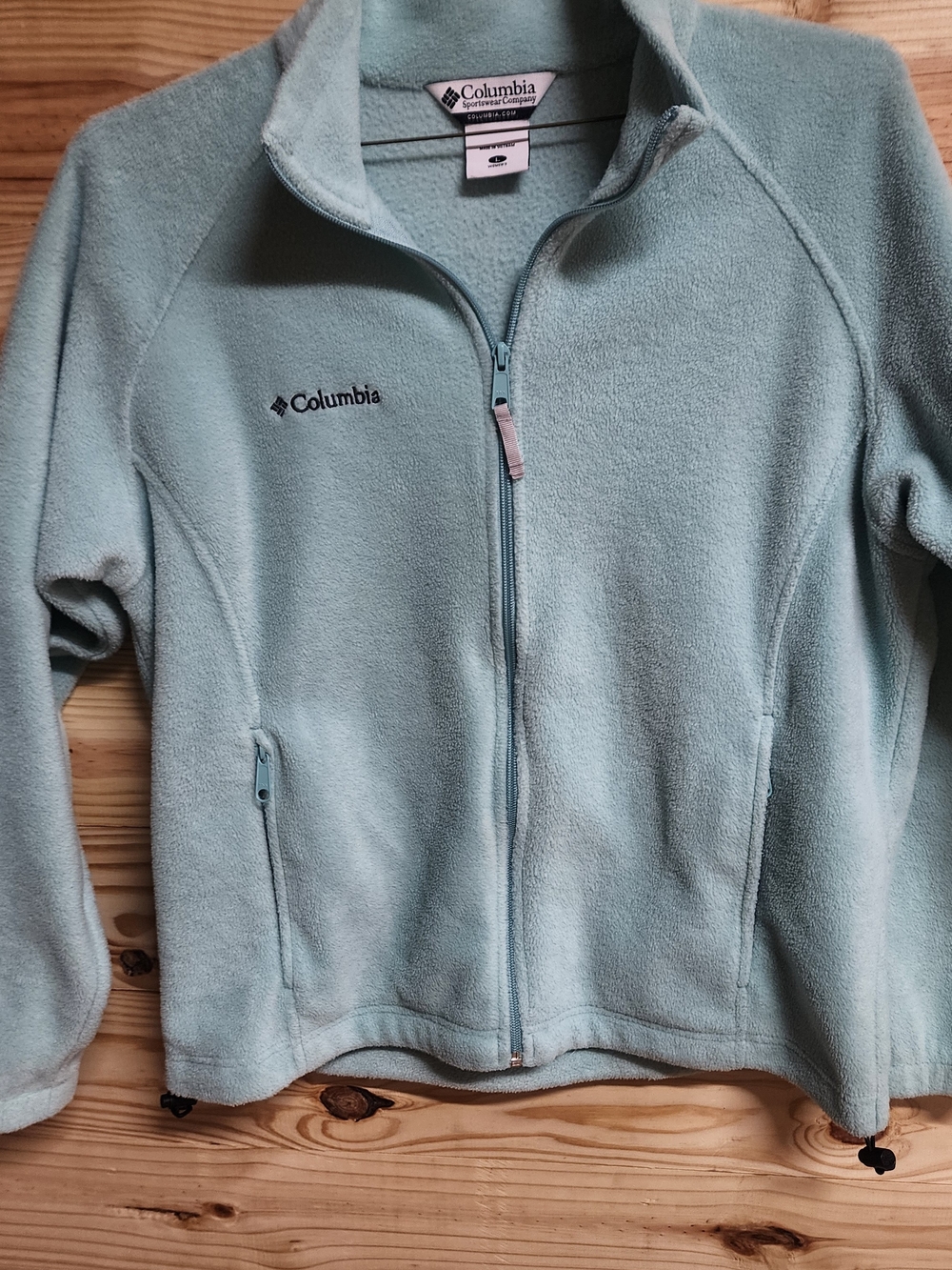 Columbia Women's Turqoise Full-Zip Fleece Jacket Size LG